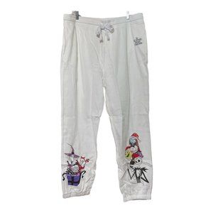 Disney Tim Burton Nightmare Before Christmas White Jogger Sweatpants Size 3X New